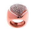 Grande anello argento dorato rosa